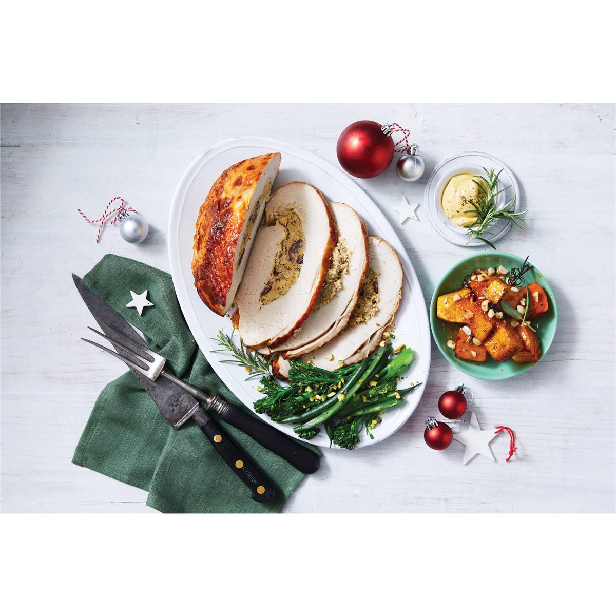 Woolworths Oven Roast Turkey Breast With Cranberry & Pistachio Stuffing