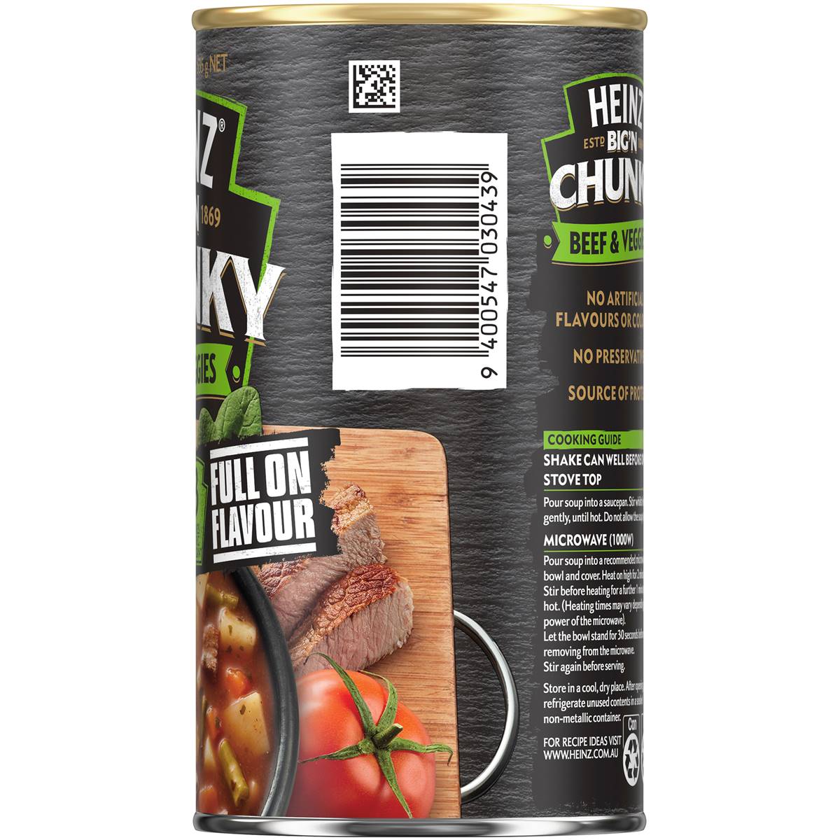 Heinz Big N Chunky Beef & Vegetable Soup Veggie Ready Meals 535g