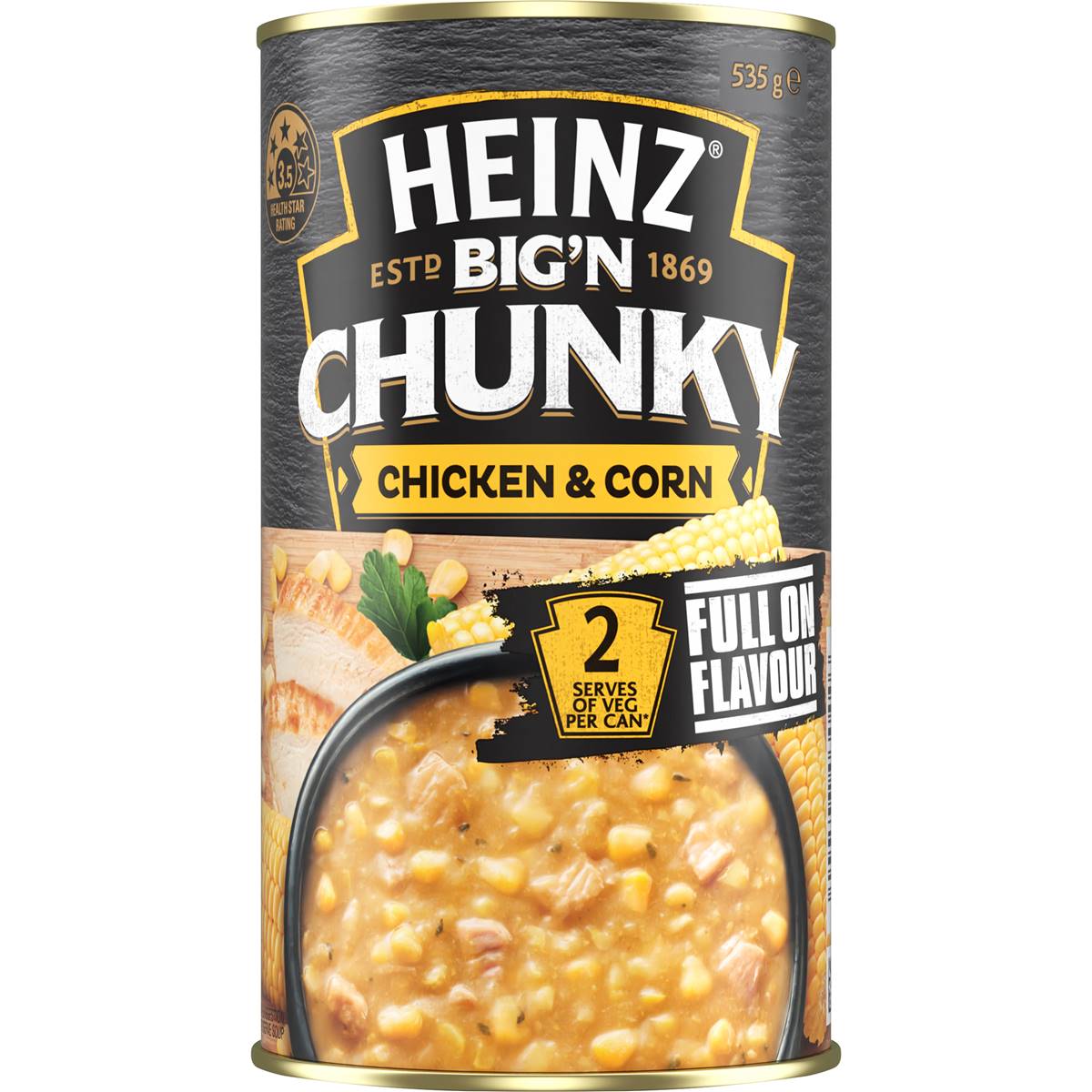 Heinz Big N Chunky Chicken & Corn Soup Tinned Ready Meals 535g | Woolworths