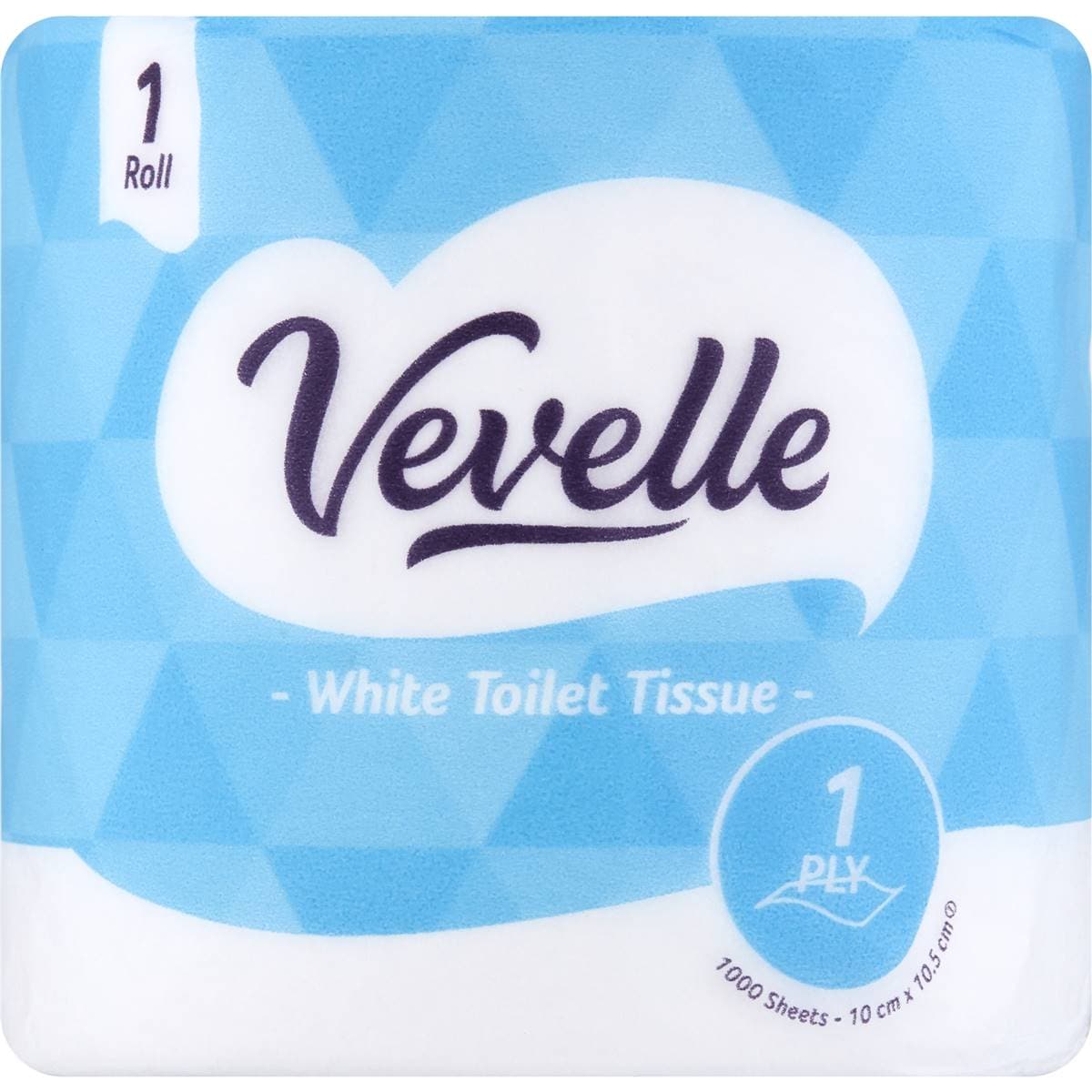 Vevelle White Toilet Tissue Paper 1 Ply 1000 Sheets Each Woolworths