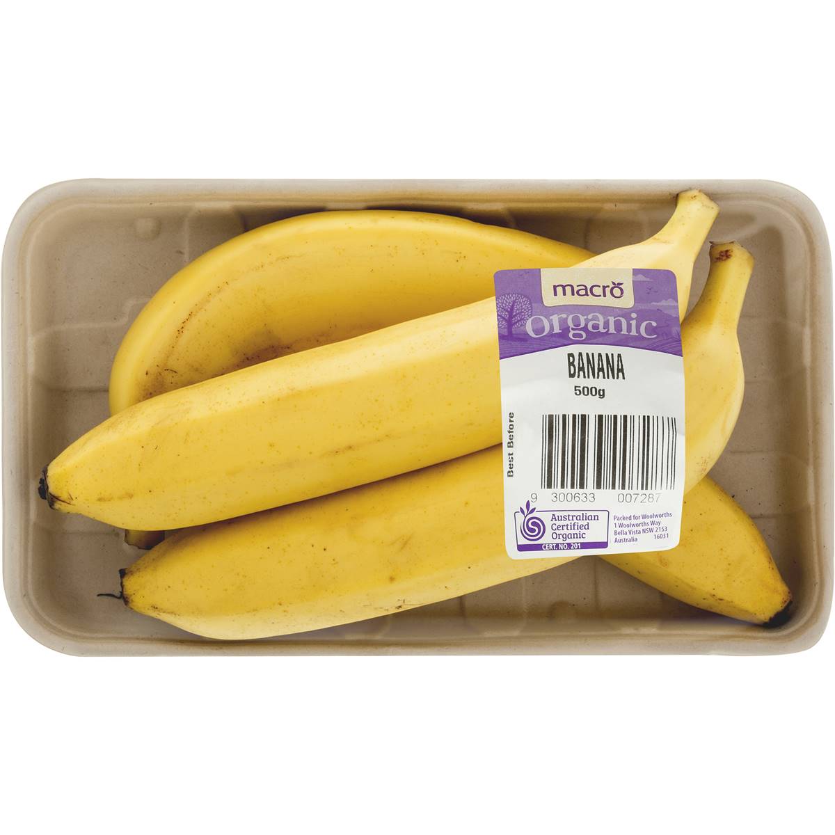 Org Banana 500g P/p Woolworths