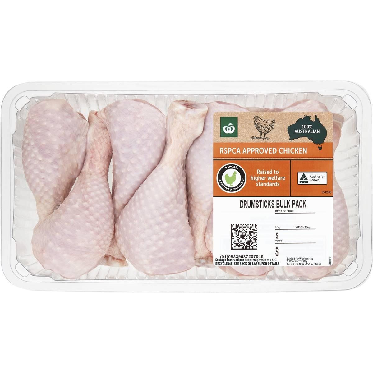 Woolworths Chicken Drumsticks 11kg 19kg Woolworths 7954