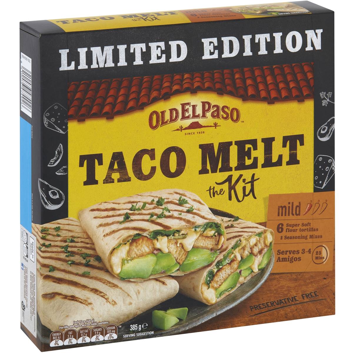 Old El Paso Taco Melt Kit 385g Woolworths