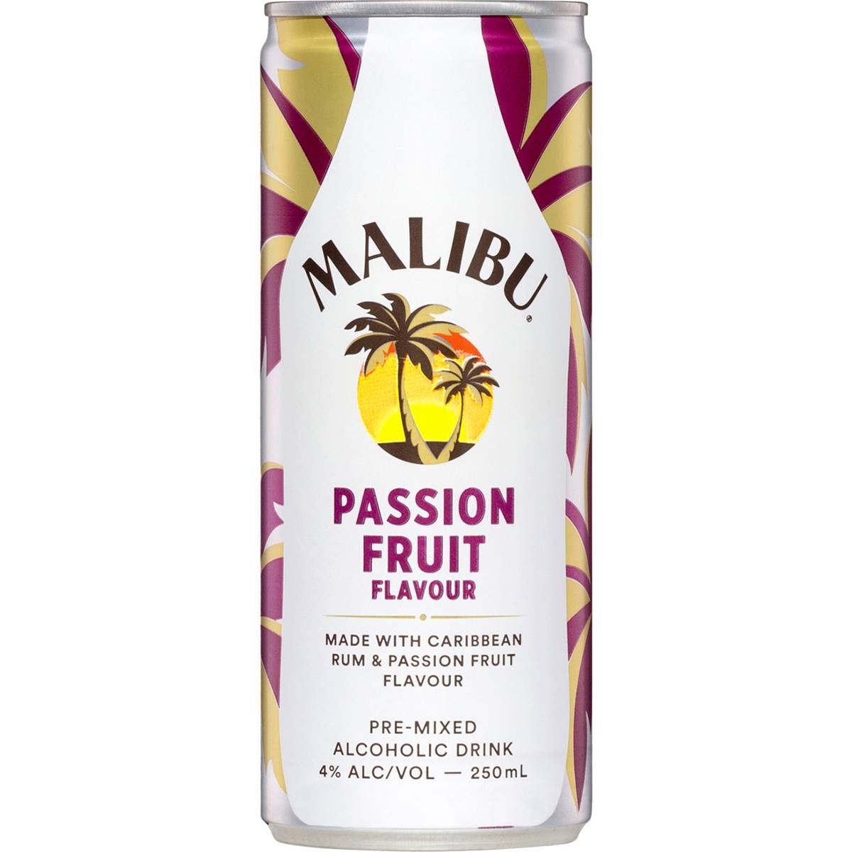 Malibu Passionfruit Premixed Can 250ml Woolworths