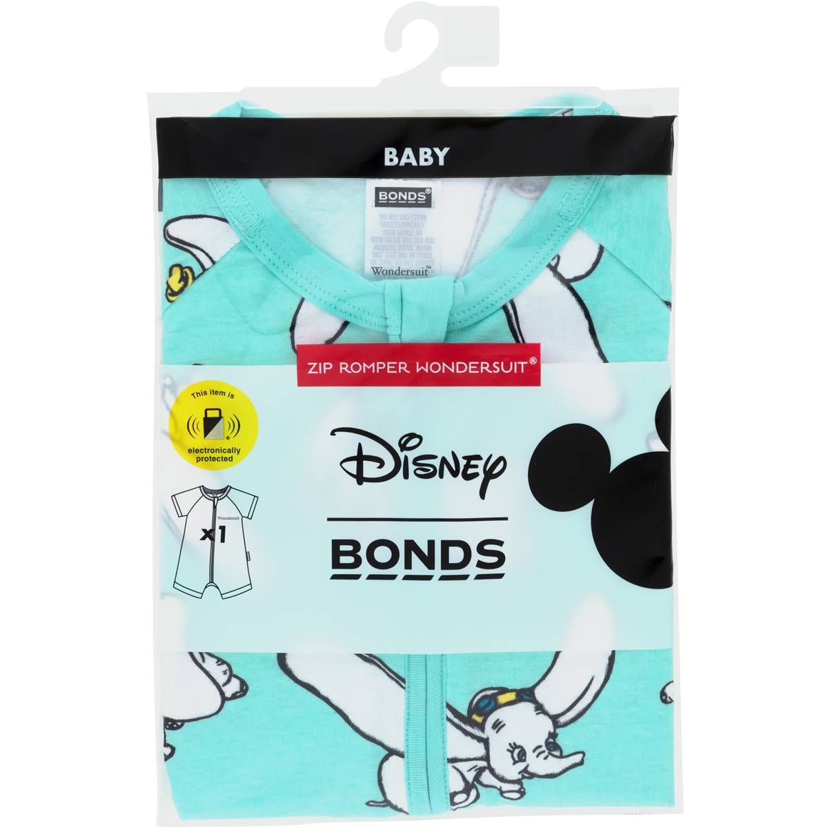 Bonds Zippy Wondersuit Romper Dumbo Green Size 1