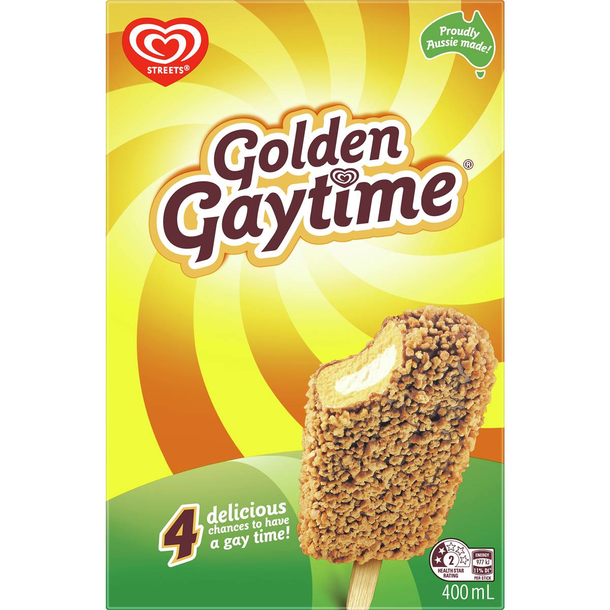 Golden Gaytime Streets Ice Cream Original Original 100ml X 4 Pack Woolworths 