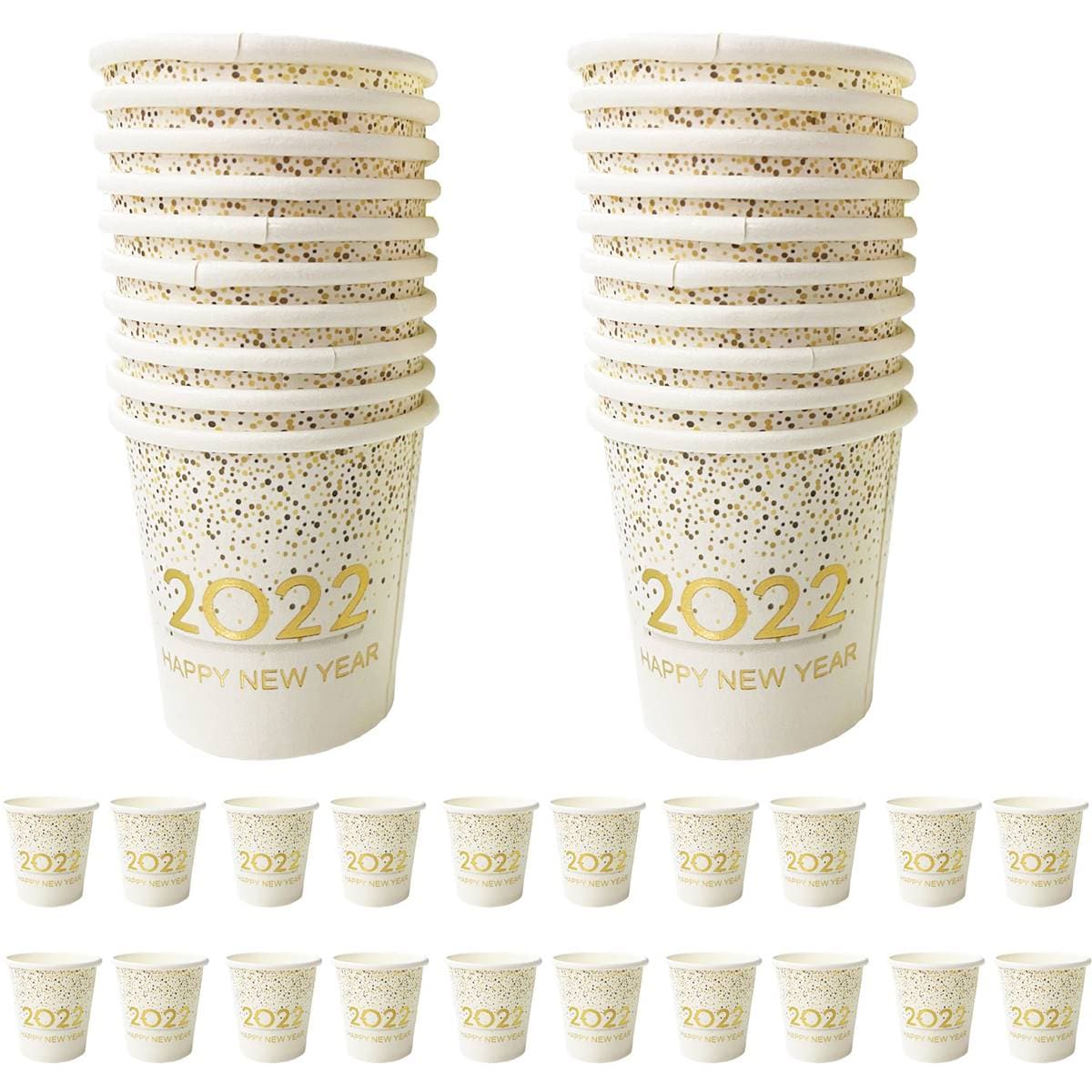 New Year's Eve Foil Paper Shot Glass 20 Pack Woolworths