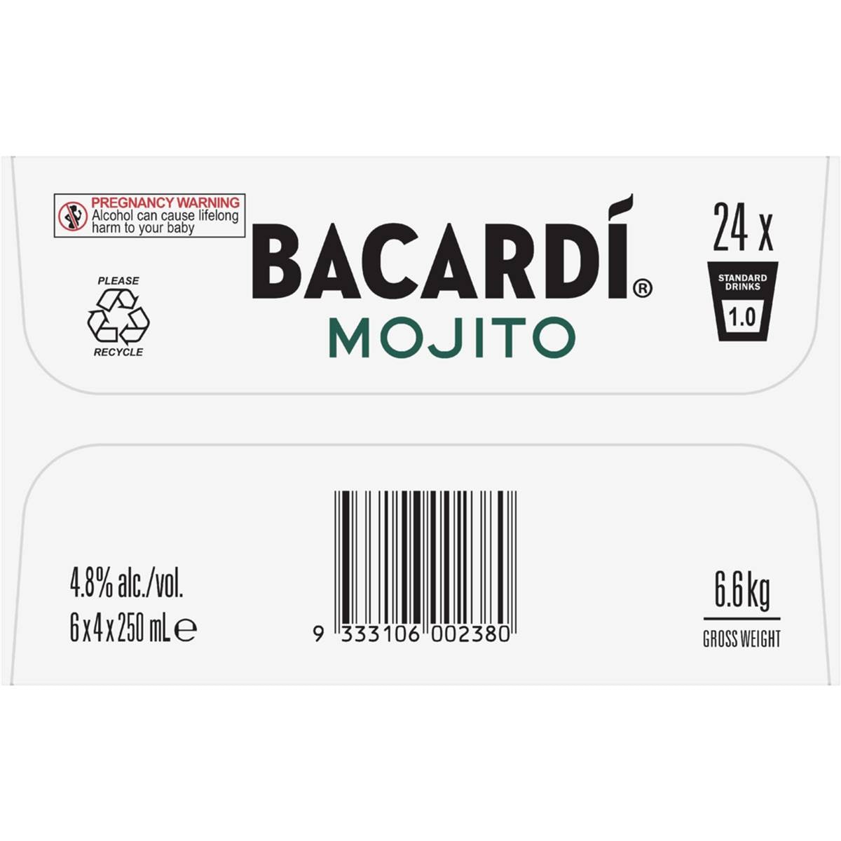 Bacardi Mojito Can 250ml Woolworths