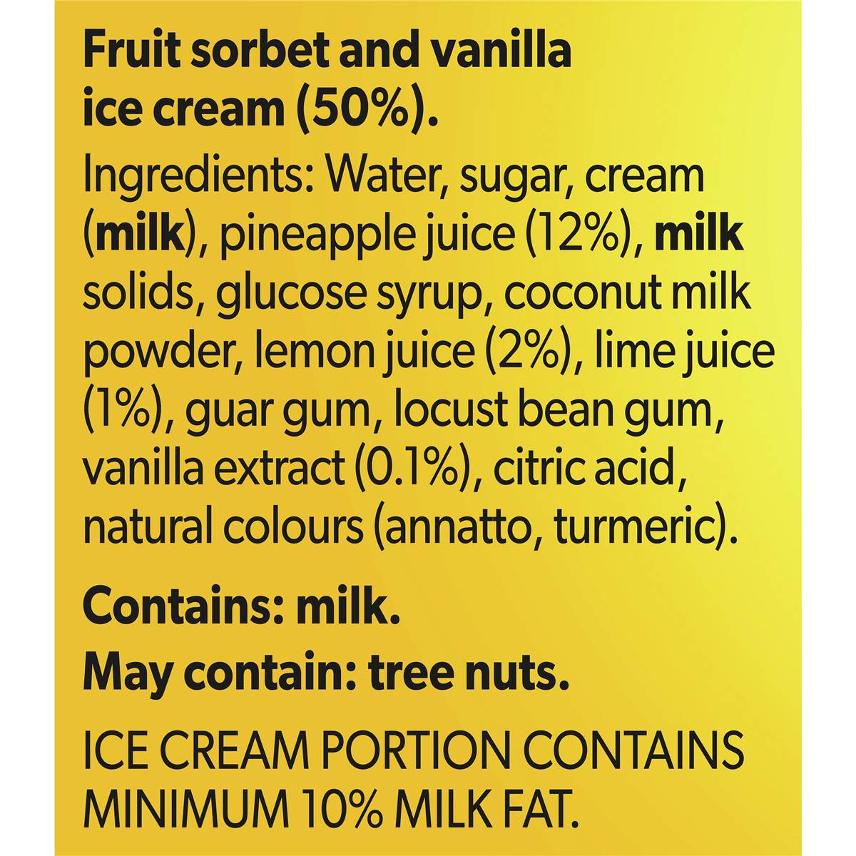 Weis Half & Half Pine, Lime & Vanilla Ice Cream And Sorbet 1l Woolworths