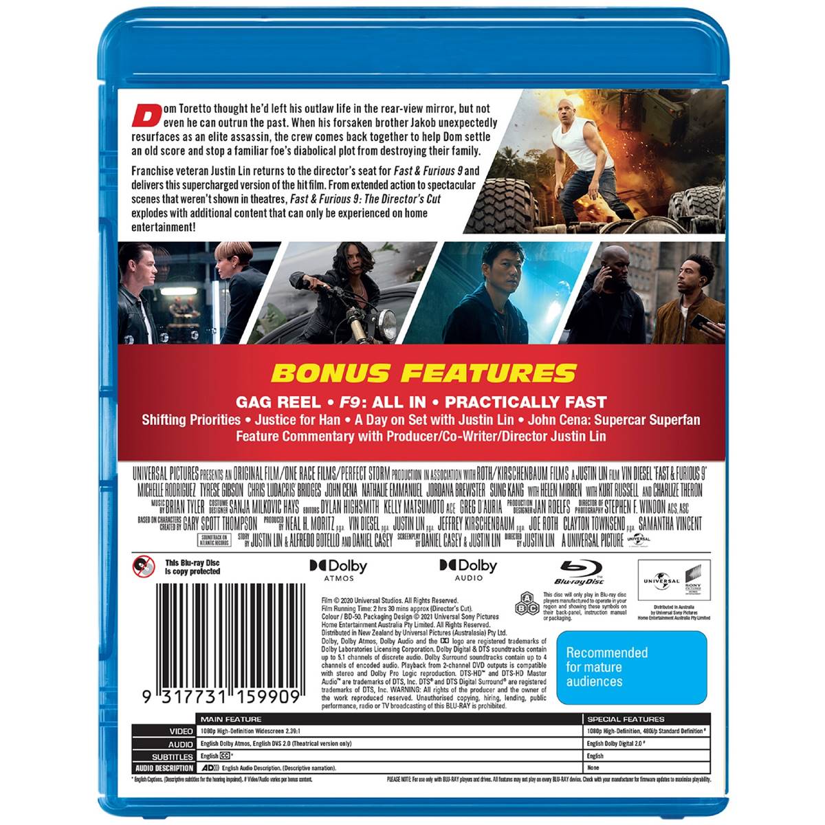 Fast & Furious 9 - Blu-ray Disc Each | Woolworths