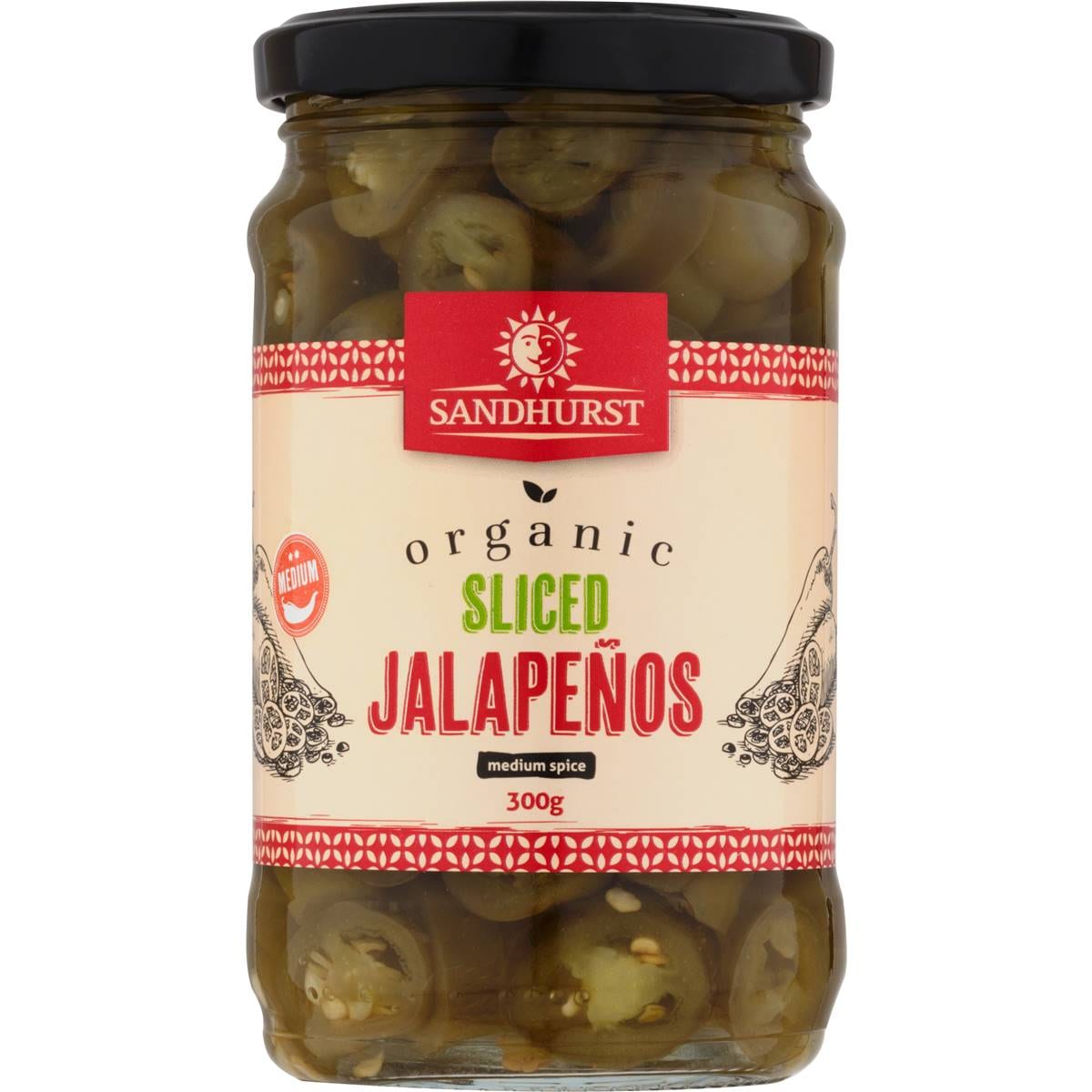 Sandhurst Organic Sliced Jalapenos 300g Woolworths