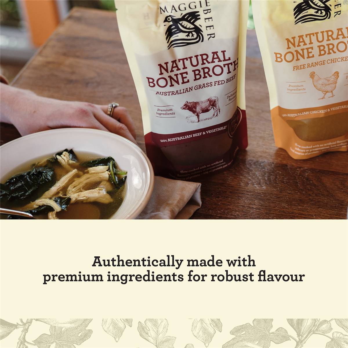 Maggie Beer Natural Beef Bone Broth 500ml Woolworths
