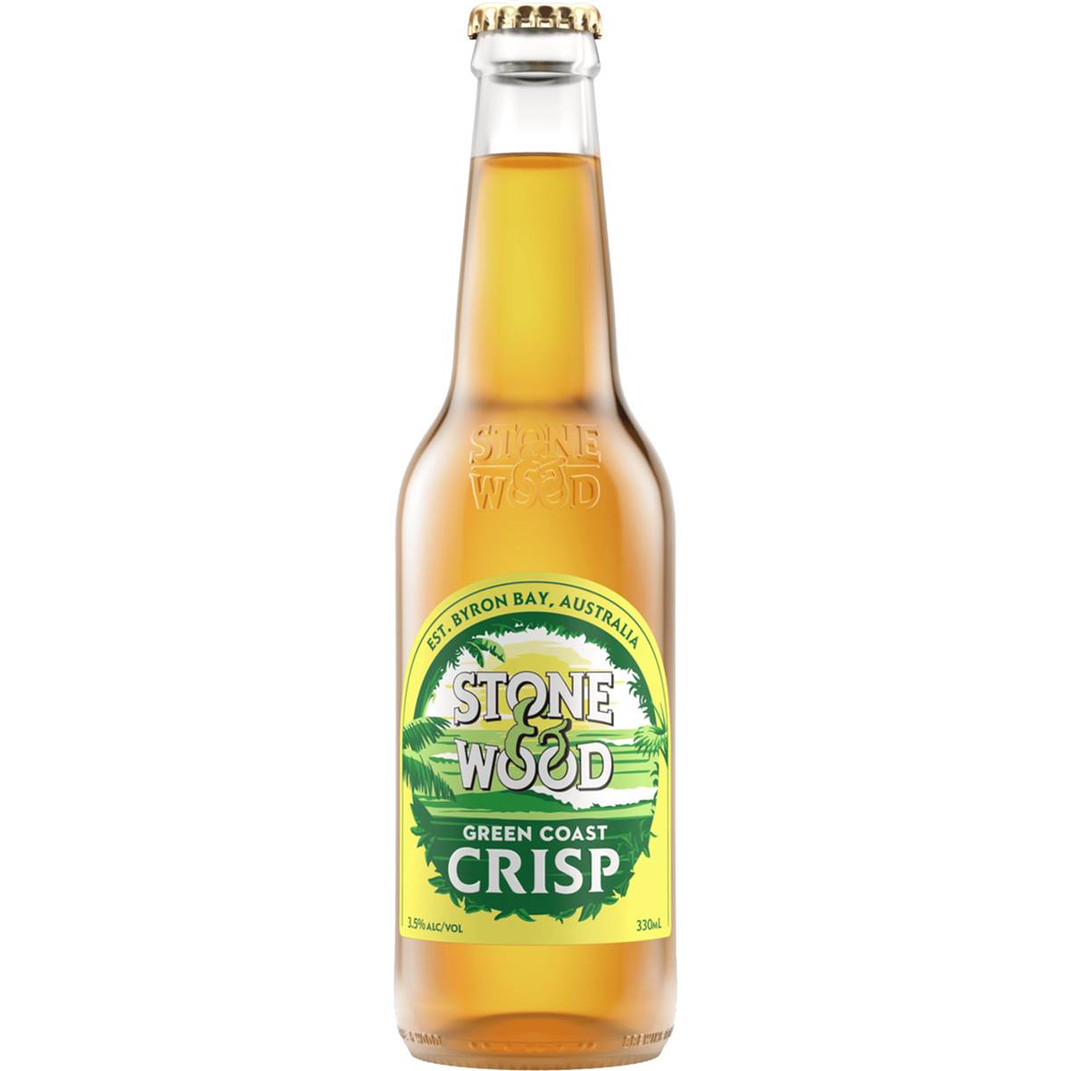 Stone & Wood Green Coast Lager Bottle Lager Bottle 330ml | Woolworths