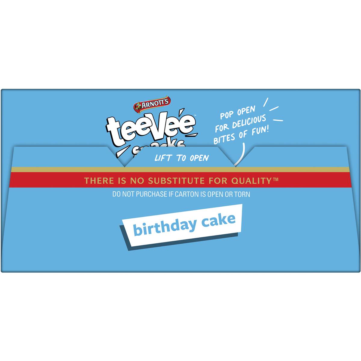 Arnott's Teevee Snacks X & O Birthday Cake 165g Woolworths