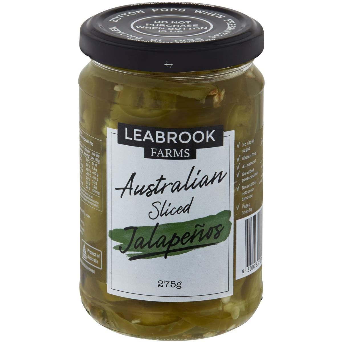 Leabrook Farms Australian Sliced Jalapenos 275g Woolworths