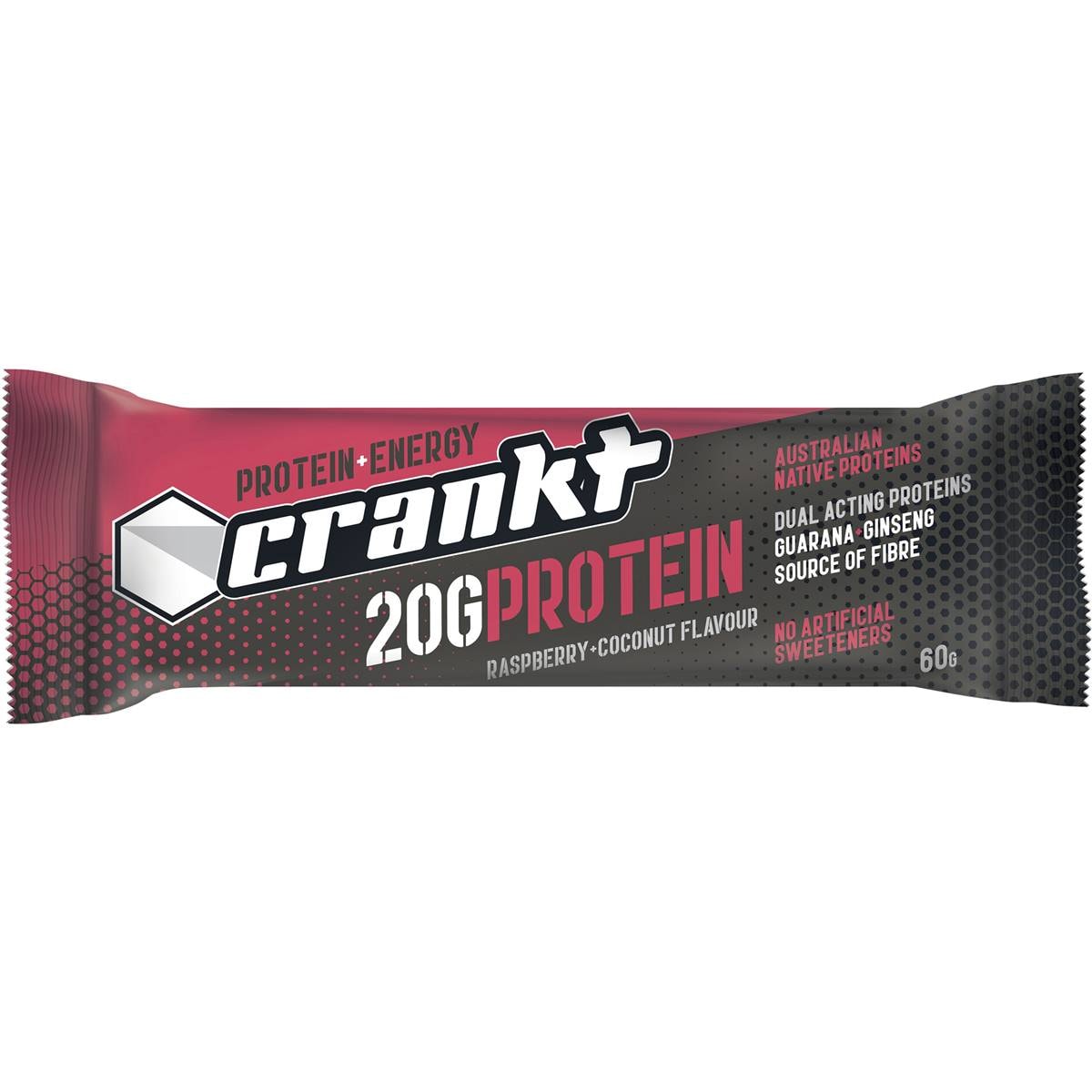 Crankt Protein + Energy Bar Raspberry & Coconut 60g Woolworths