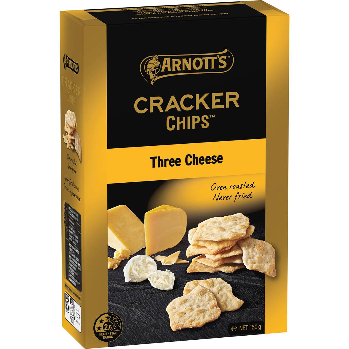 Arnott's Cracker Chips Three Cheese 150g Woolworths