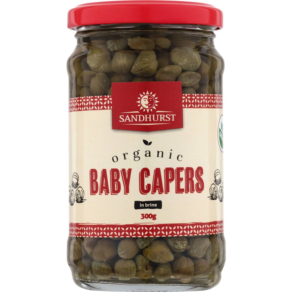 Sandhurst Organic Baby Capers In Brine 300g Woolworths