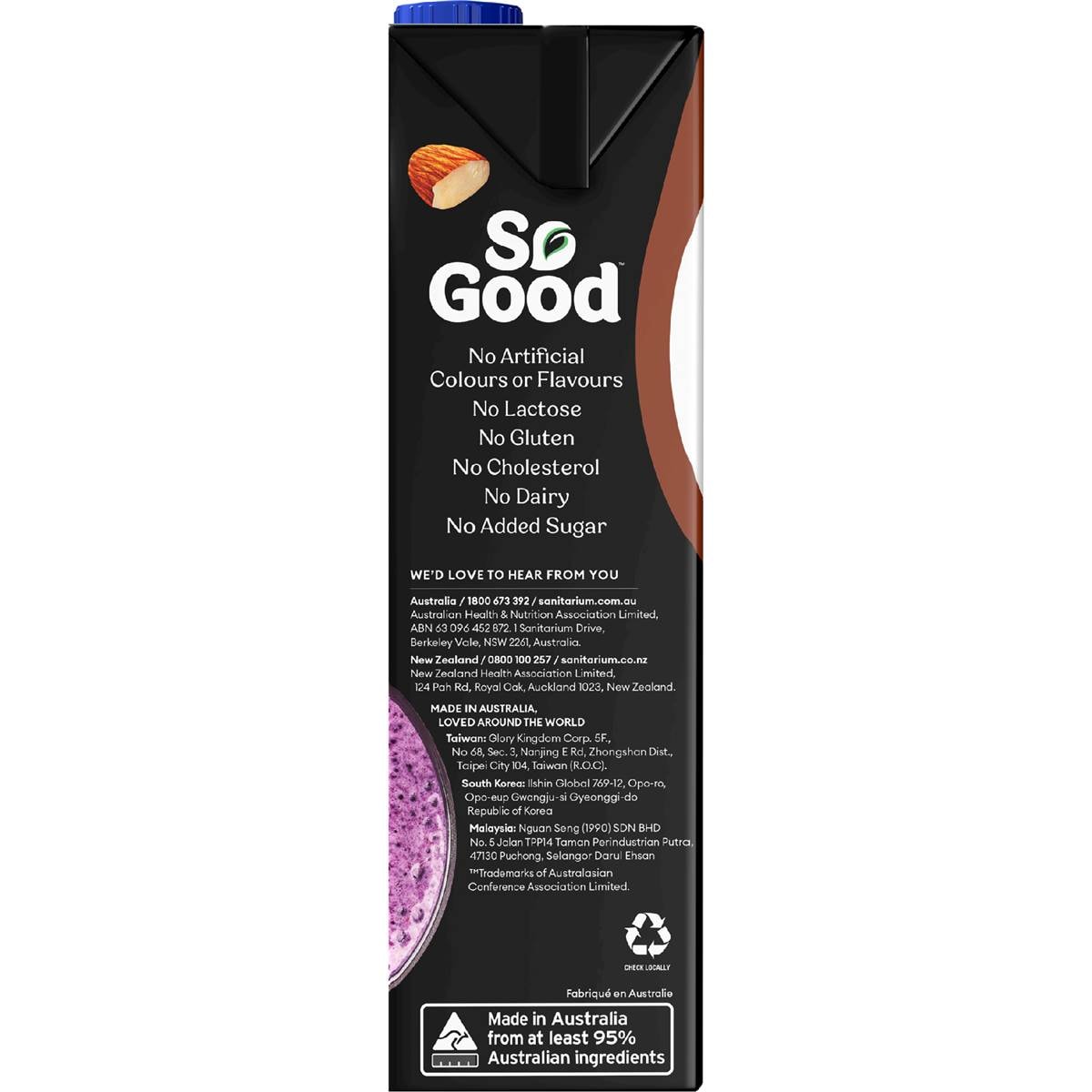 So Good High Protein Almond 1l Woolworths