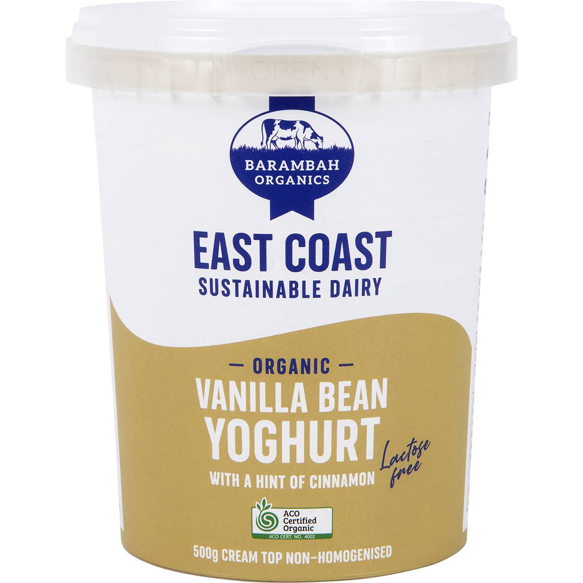 East Coast Sustainable Dairy Organic Vanilla Bean Yoghurt 500g Woolworths