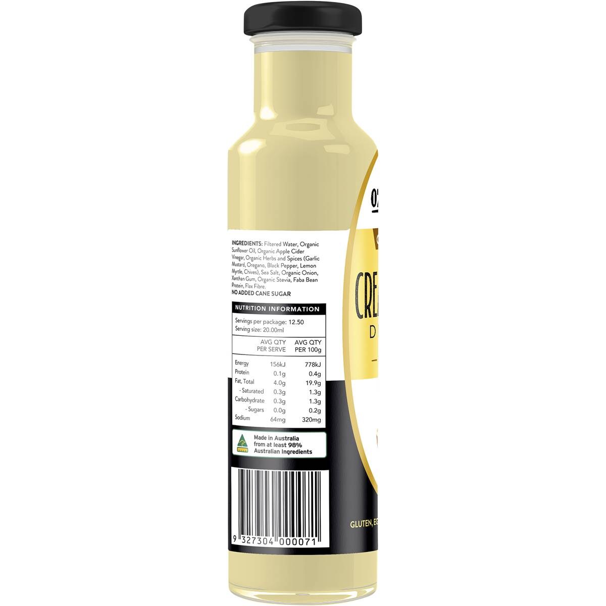 Ozganics Organic Creamy Ranch Dressing 250ml Woolworths