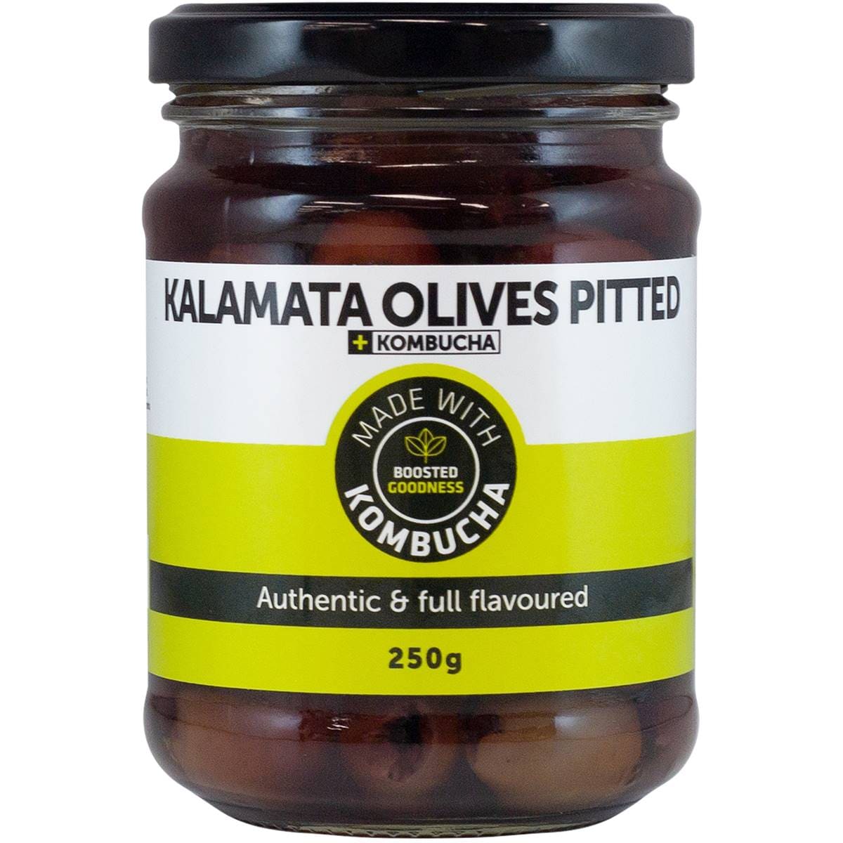 Made With Kombucha Kalamata Olives Pitted 250g Woolworths