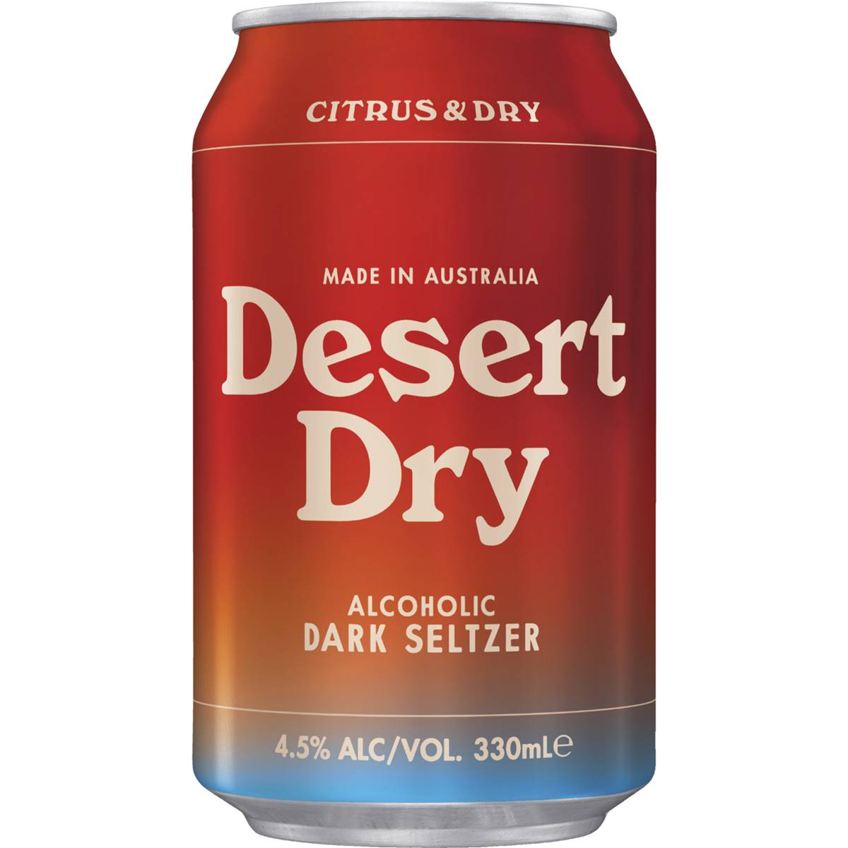 Desert Dry Dark Seltzer Can 330ml Woolworths