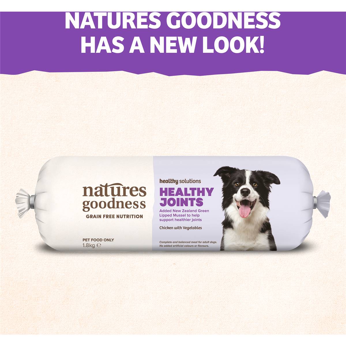 Natures Goodness Grain Free Adult Chilled Fresh Dog Food Roll Healthy