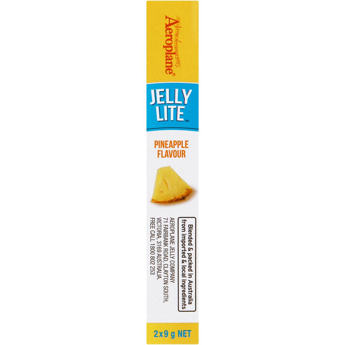 Aeroplane Jelly Lite Pineapple Flavour Low Calorie Jelly Crystals 2x9g Woolworths