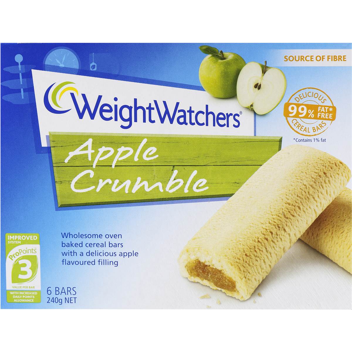 Weight Watchers Apple Crumble Bars 240g Woolworths