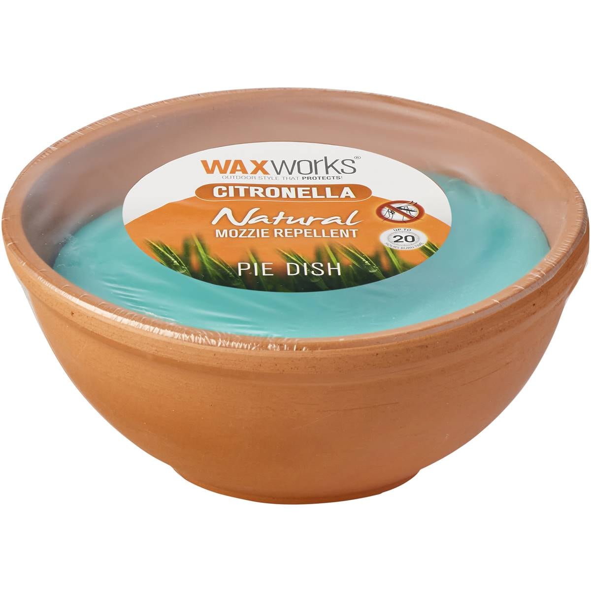 Waxworks Terracotta Pie Dish Citronella Candle Woolworths