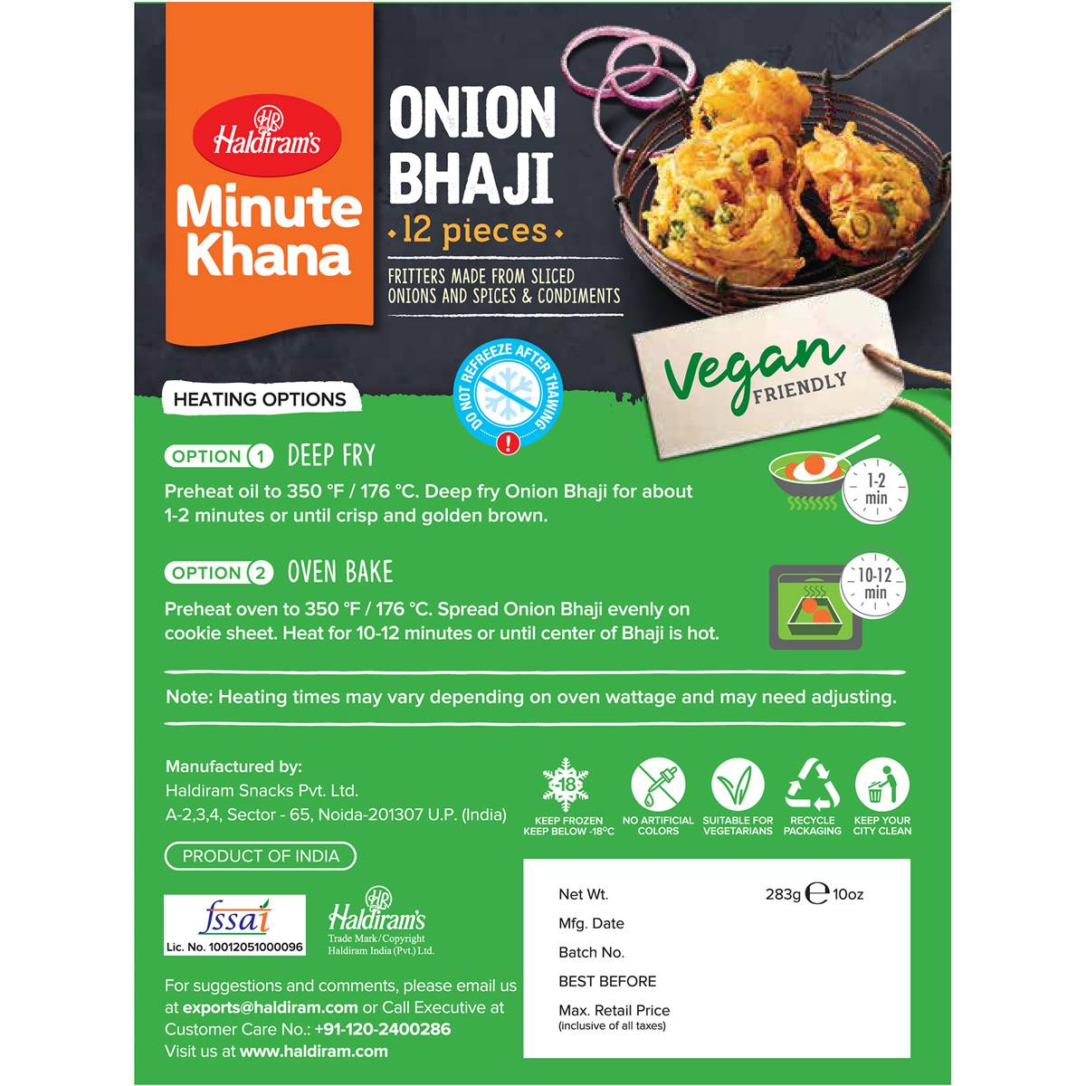 Halidram's Onion Bhaji 283g Woolworths