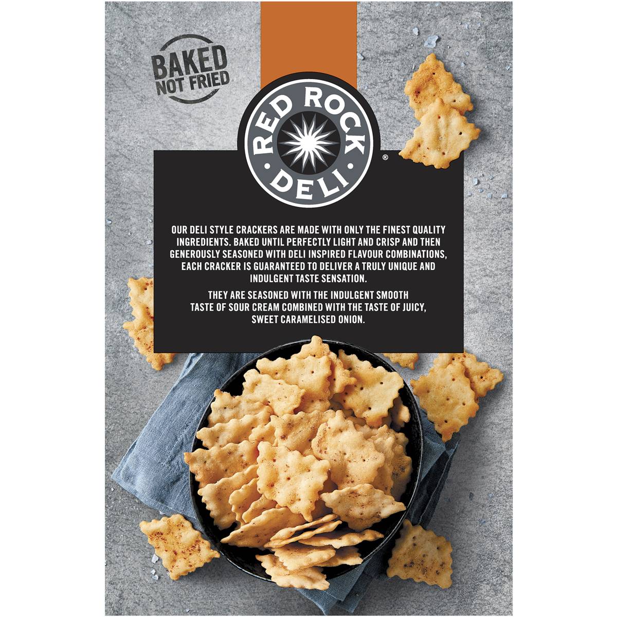 Red Rock Deli Sour Cream & Caramelised Onion Deli Style Crackers Share