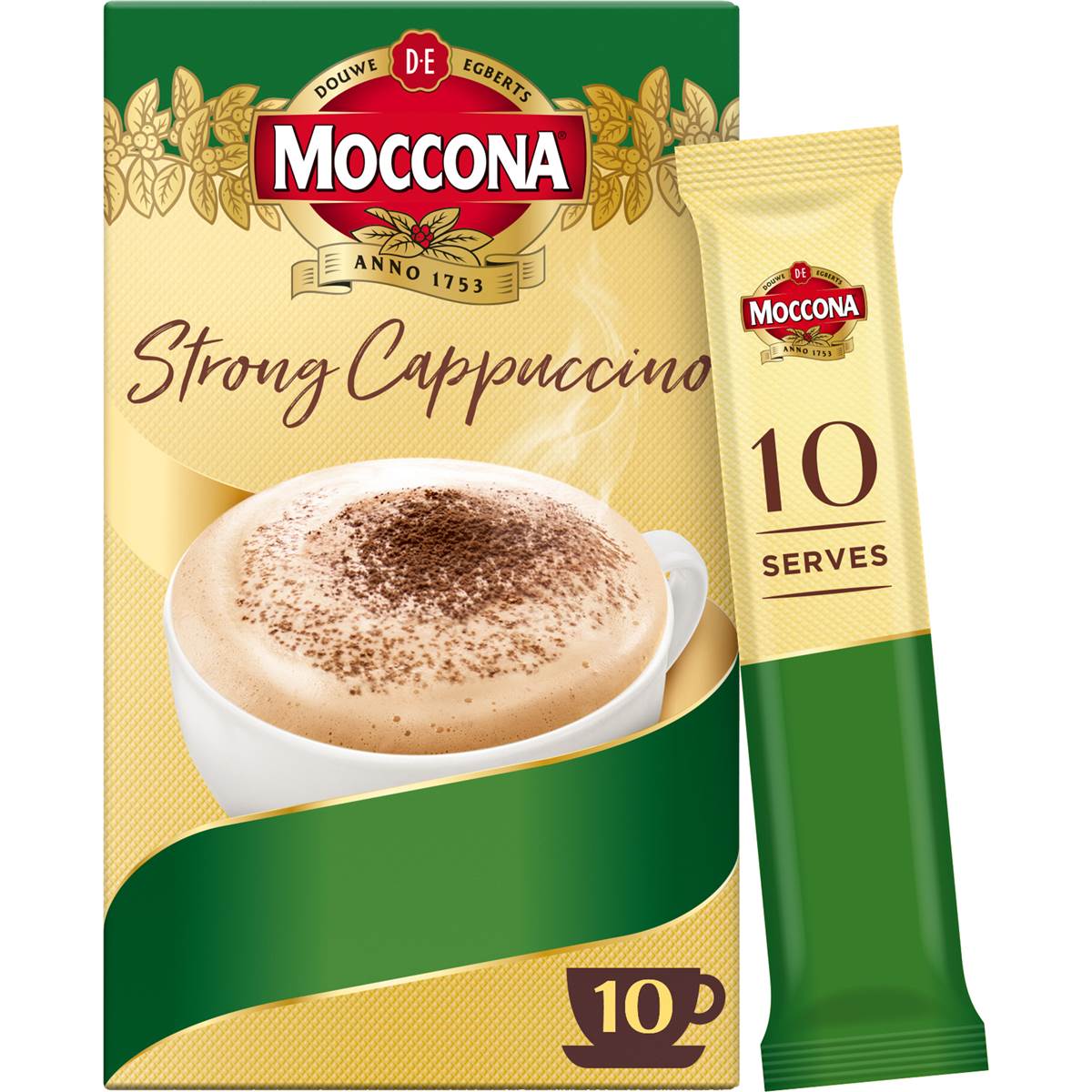 Moccona Coffee Sachets Strong Cappuccino 10 Pack Woolworths