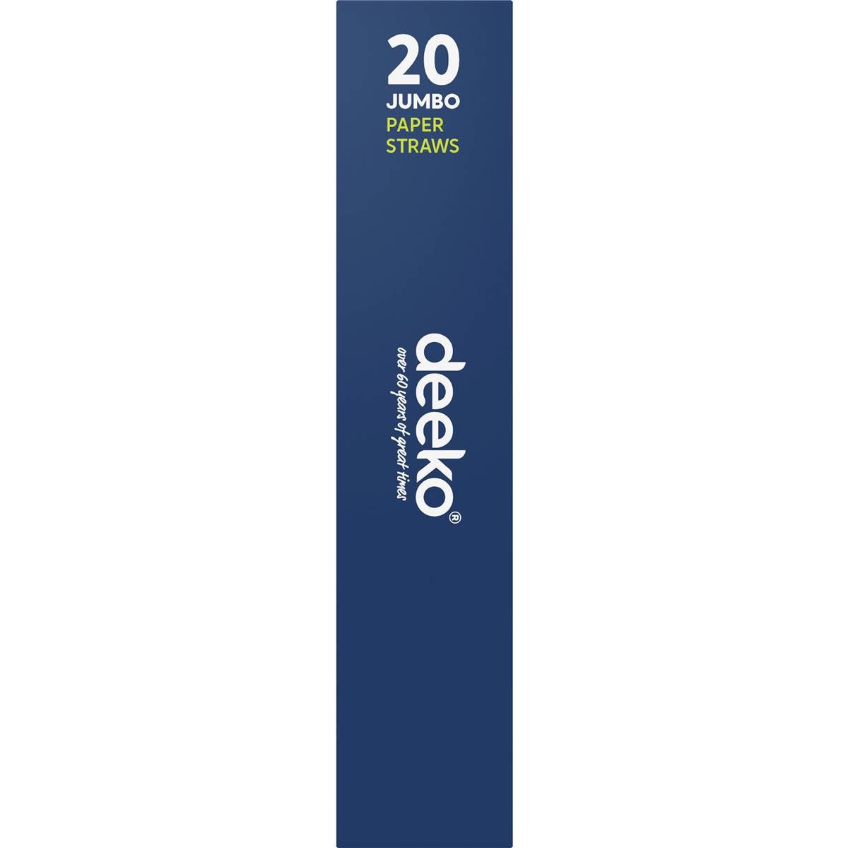 Deeko Jumbo Paper Straws 20 Pack Woolworths