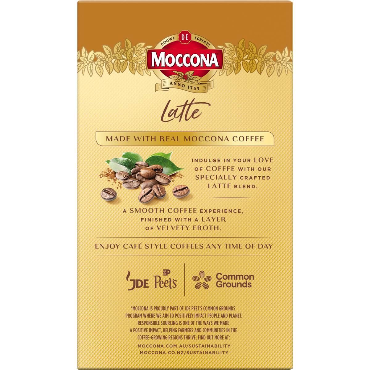 Moccona Coffee Sachets Latte 10 Pack Woolworths