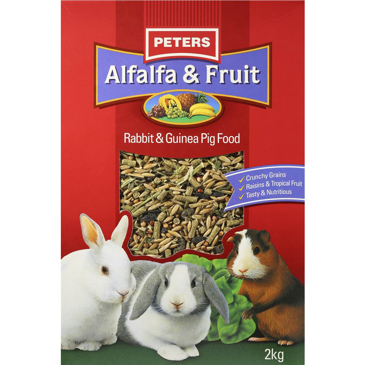 Peters Alfalfa & Fruit Rabbit & Guinea Pig Food 2kg Woolworths