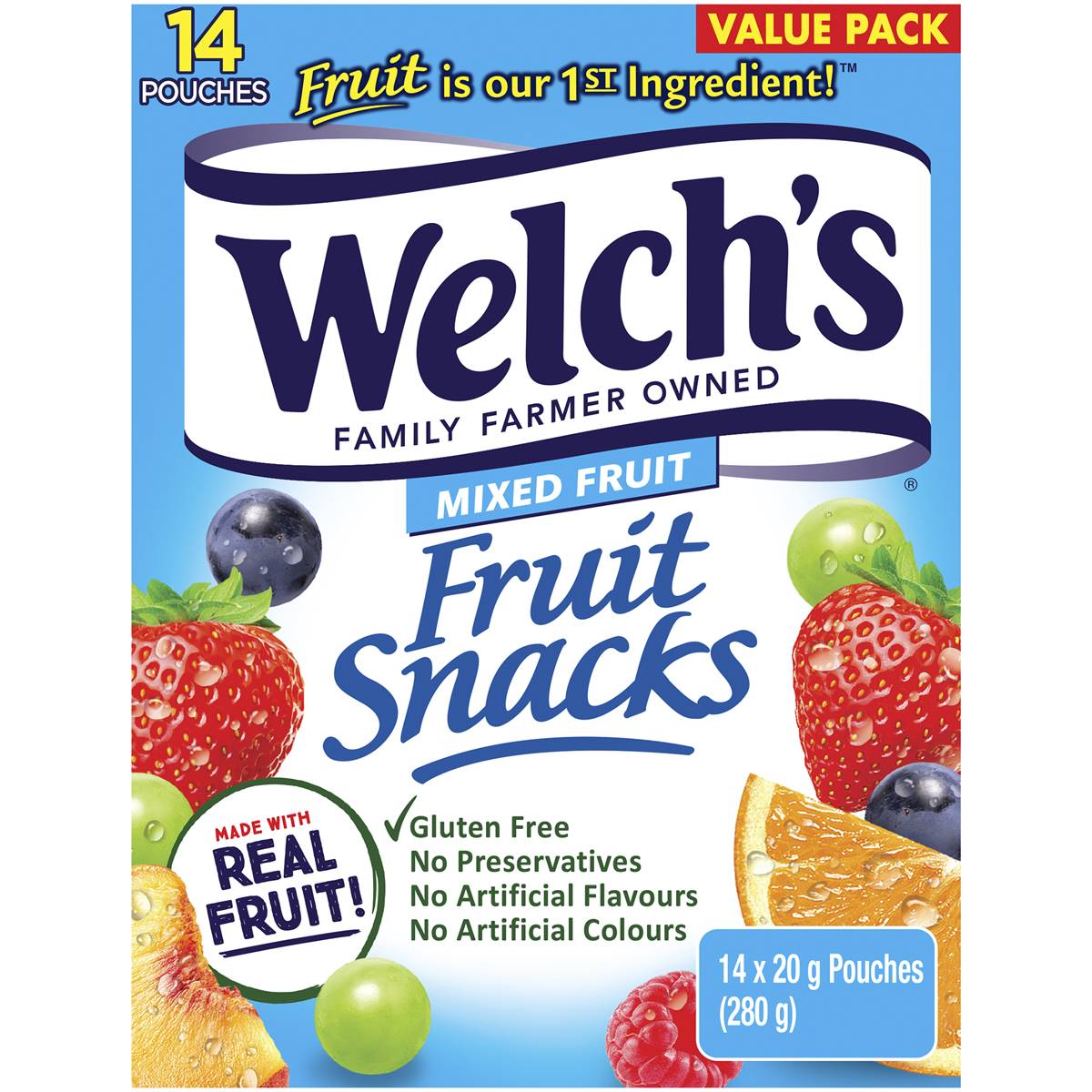 Welch s Fruit Snacks Mixed Fruits 14 Pack Woolworths