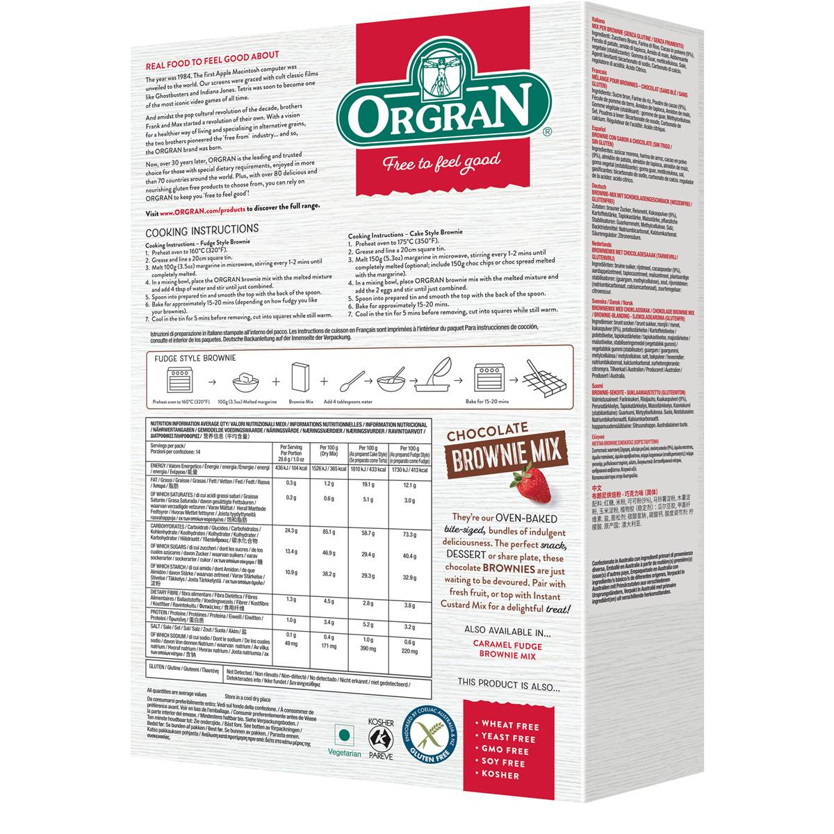 Orgran Chocolate Brownie Mix 400g Woolworths