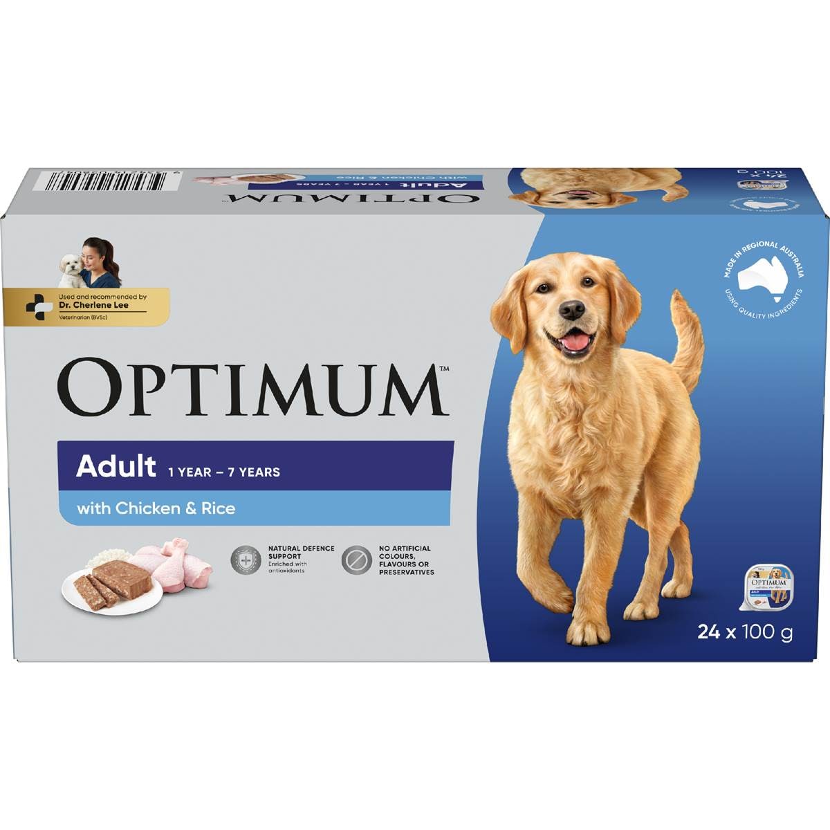 Optimum Chicken & Rice Wet Dog Food 24 Pack Woolworths