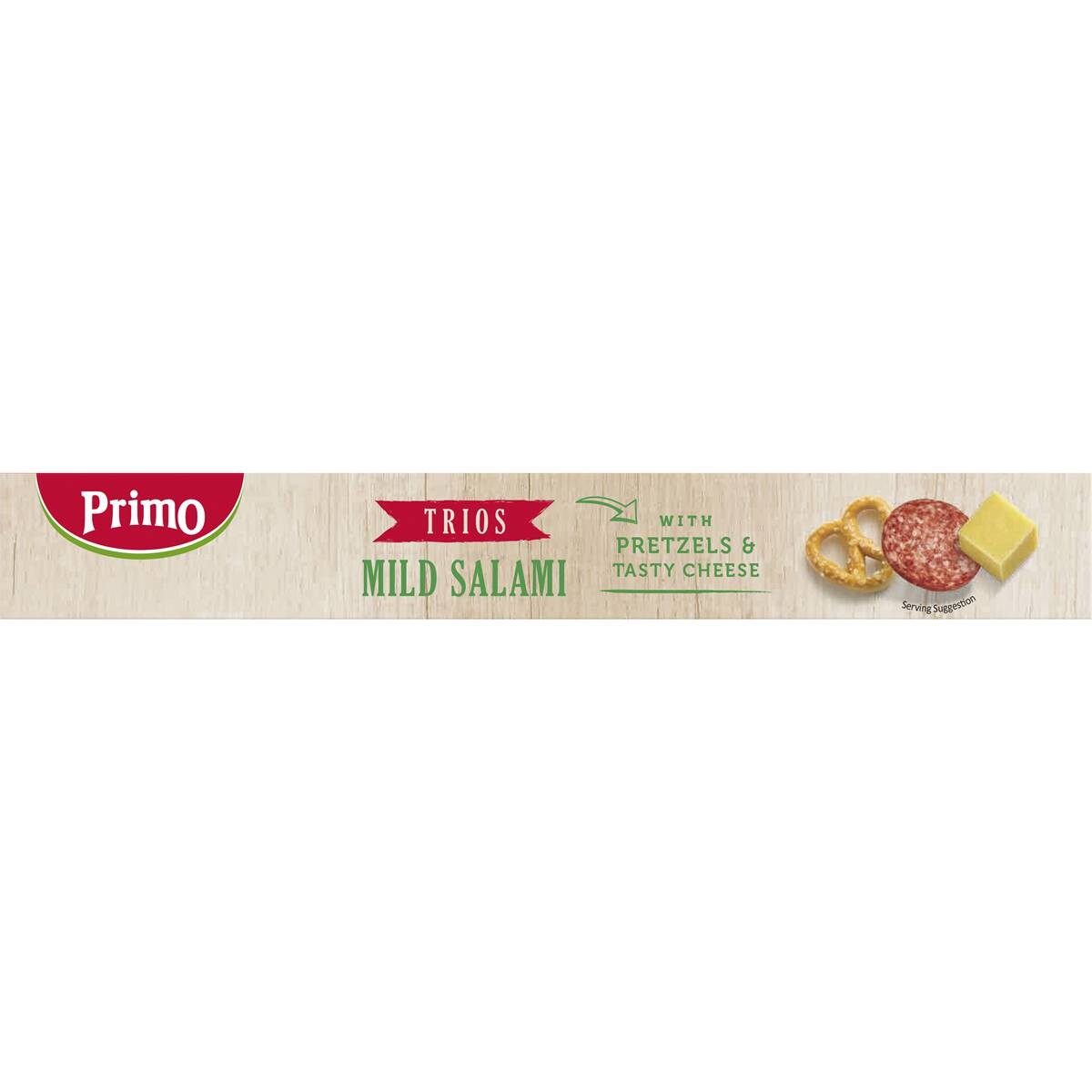 Primo Trios Mild Salami Cheese & Pretzels 50g Woolworths