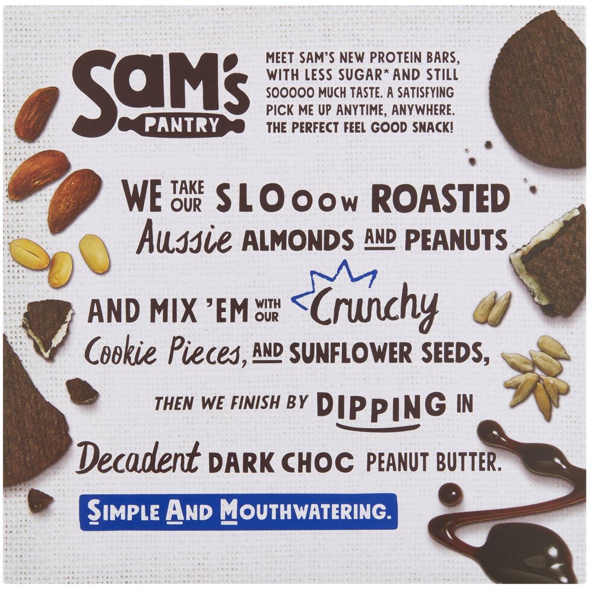 Sam's Pantry Cookie Dough Low Sugar Protein Bars 5 Pack Woolworths