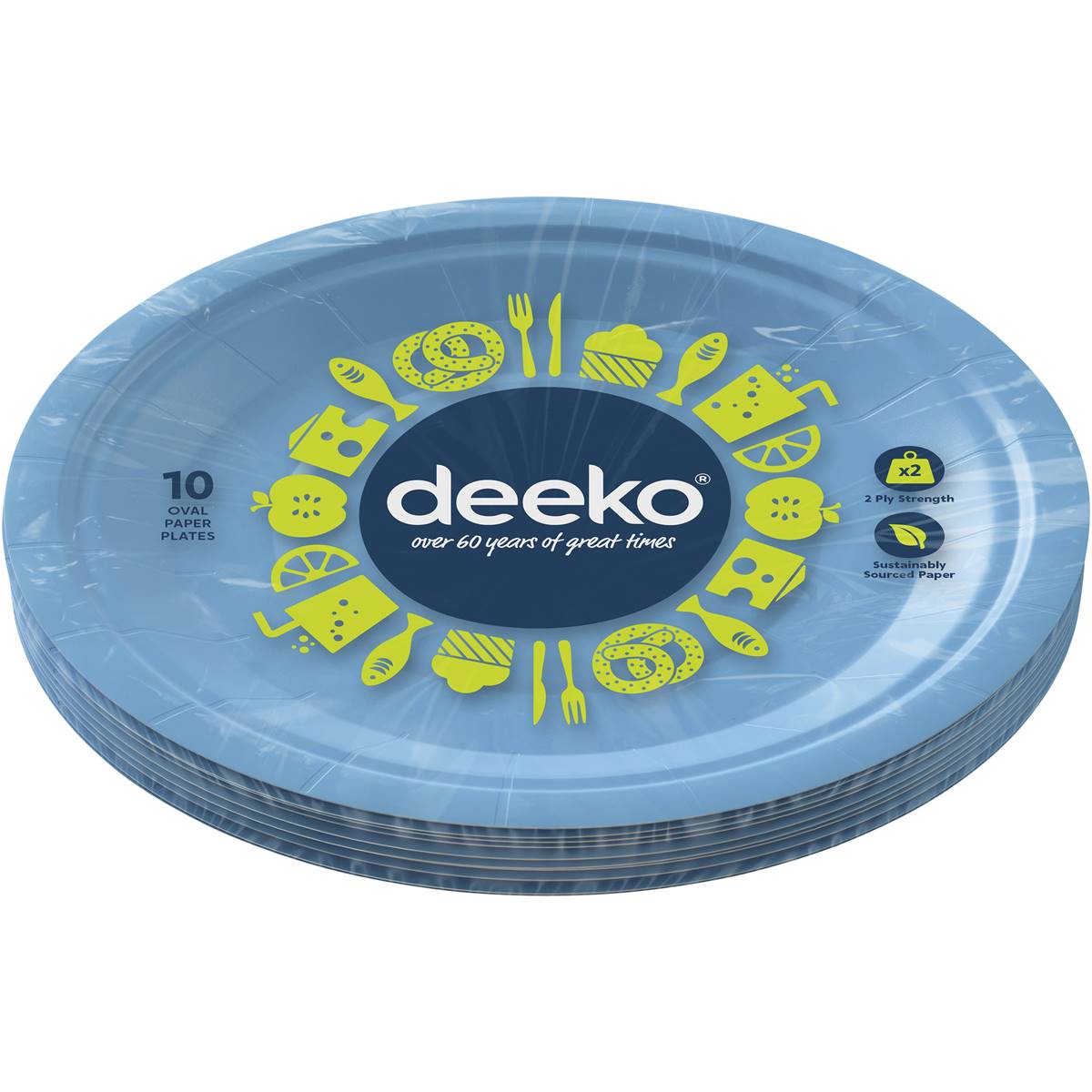 Deeko Paper Oval Plates 10 Pack | Woolworths