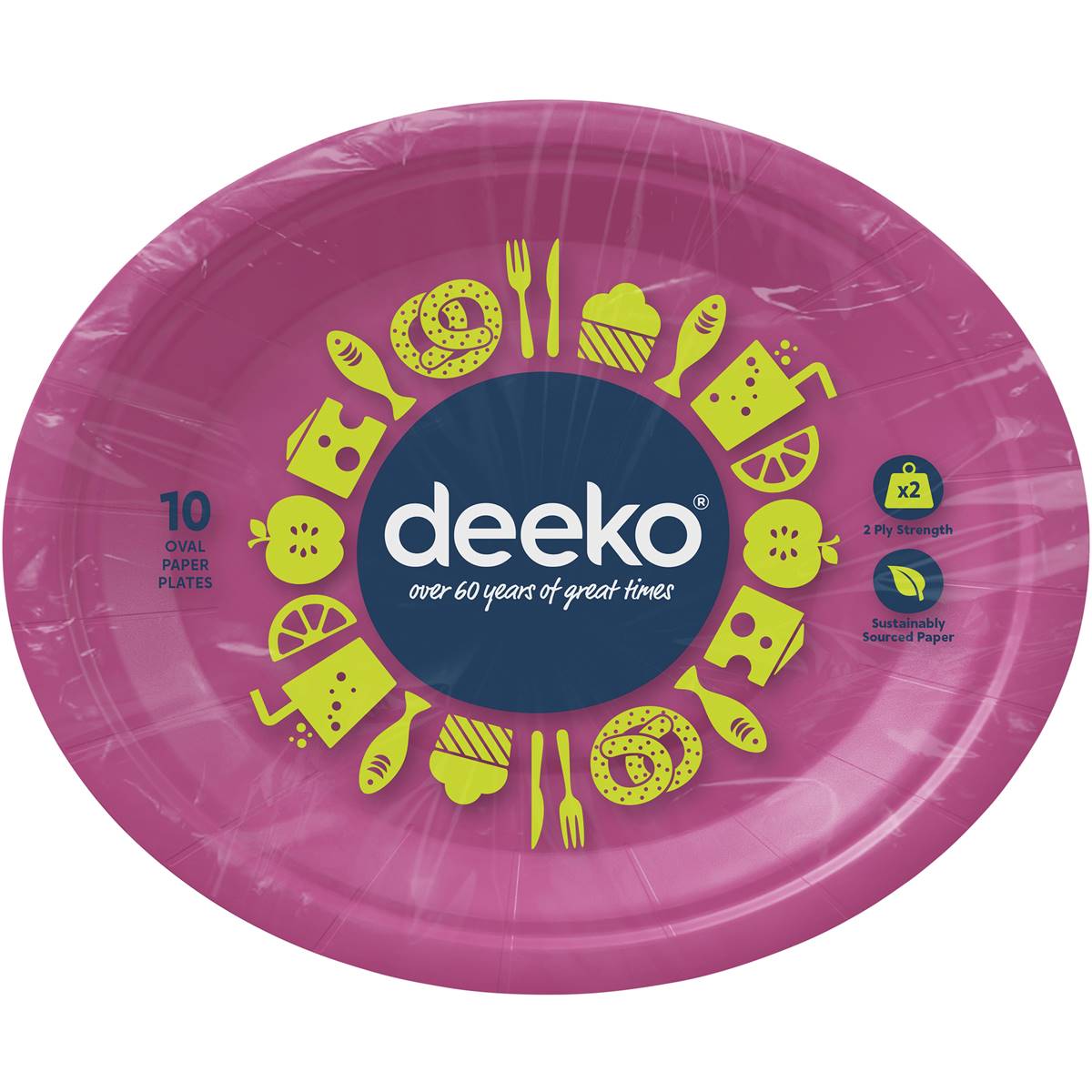 Deeko Paper Oval Plates 10 Pack | Woolworths