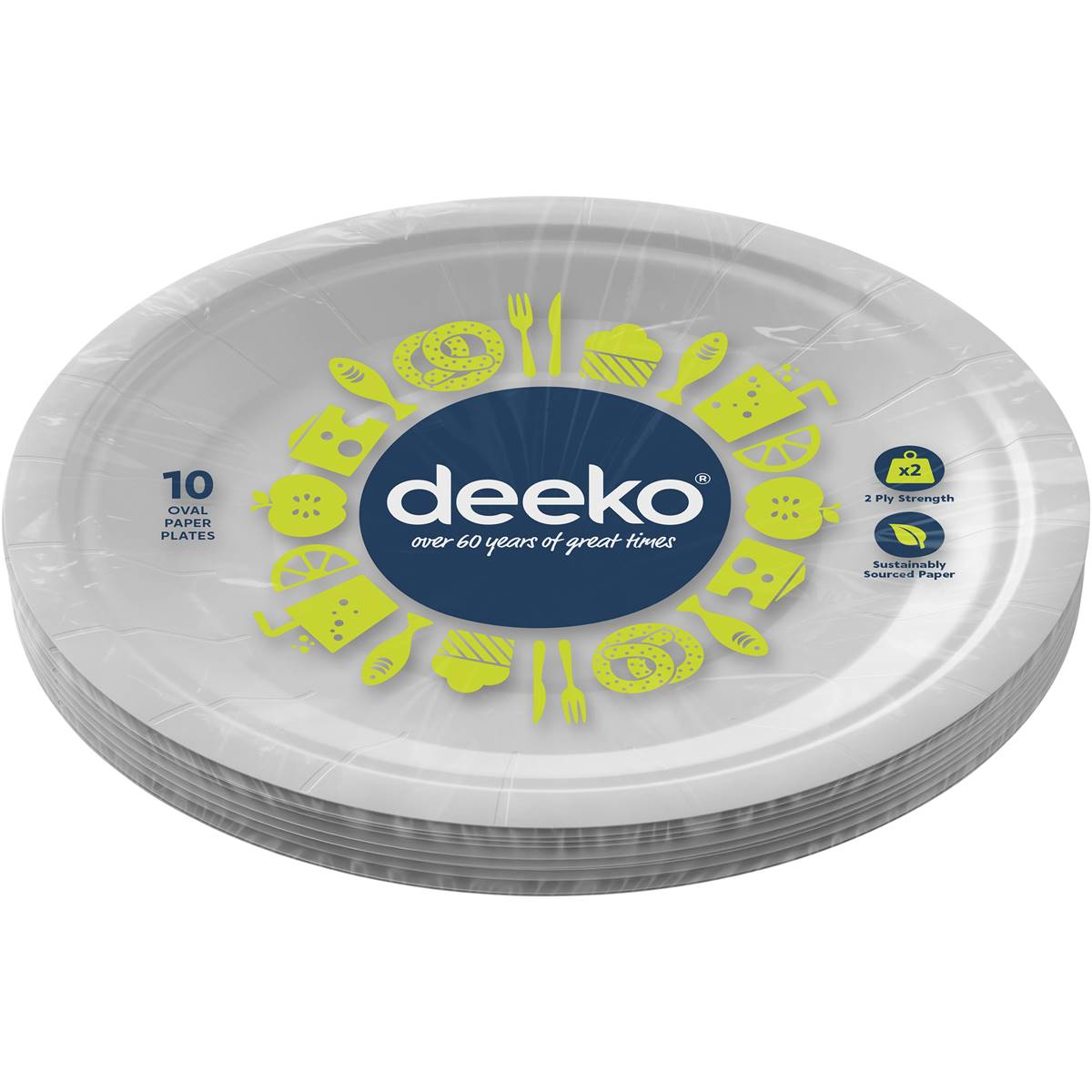 Deeko Paper Oval Plates 10 Pack | Woolworths