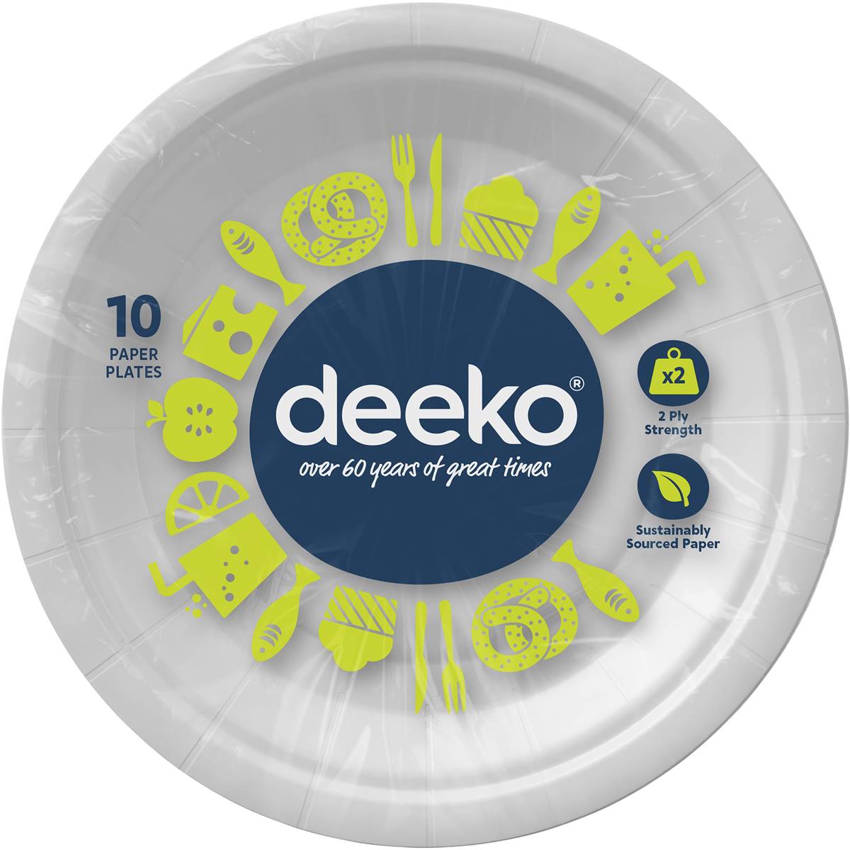 Deeko Paper Plates 10 Pack | Woolworths