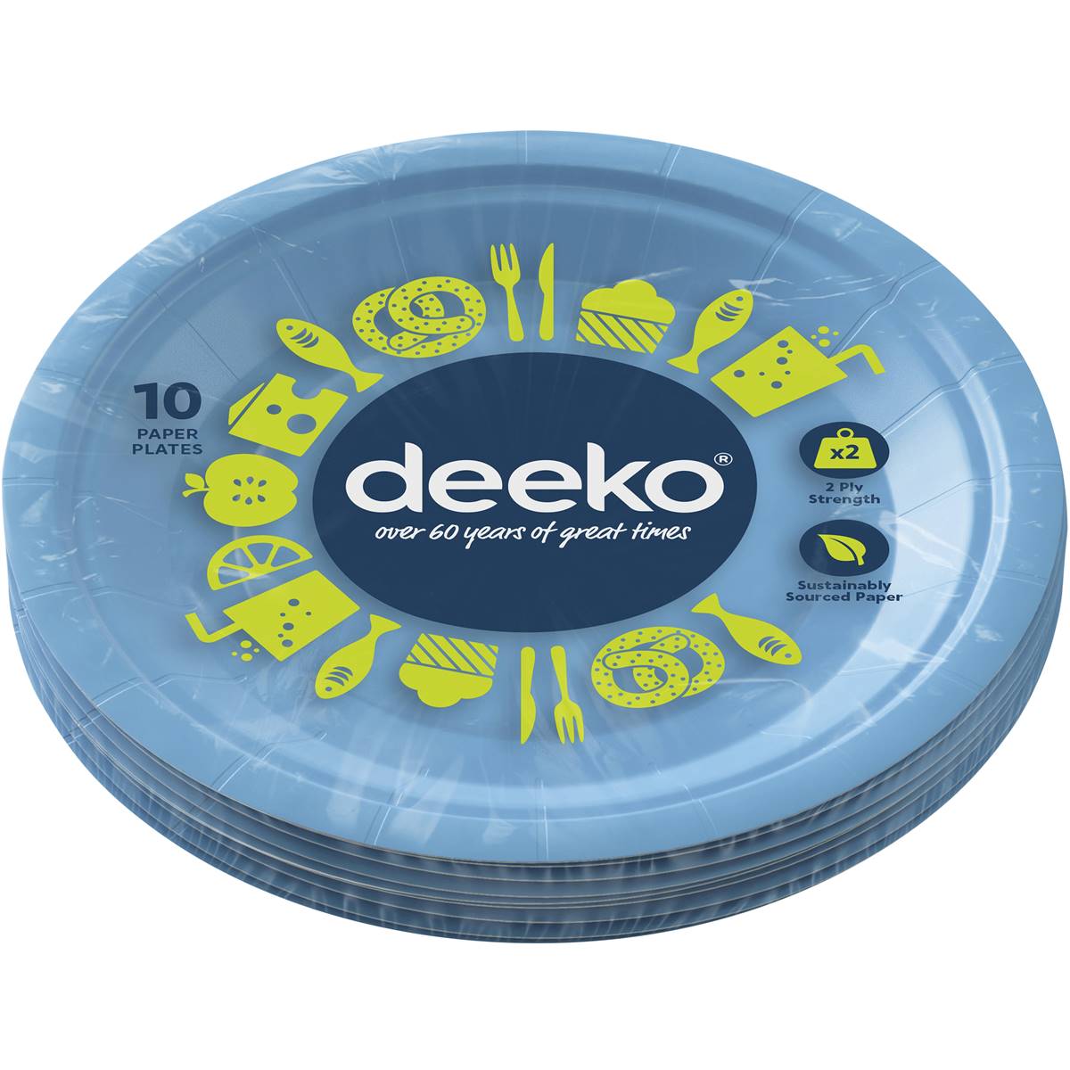 Deeko Paper Plates 10 Pack | Woolworths