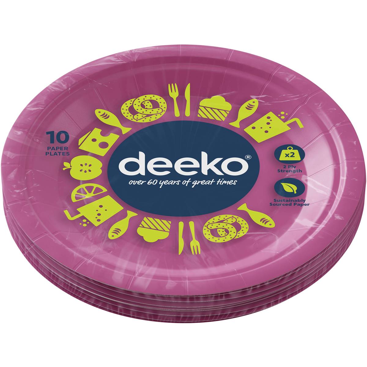 Deeko Paper Plates 10 Pack | Woolworths