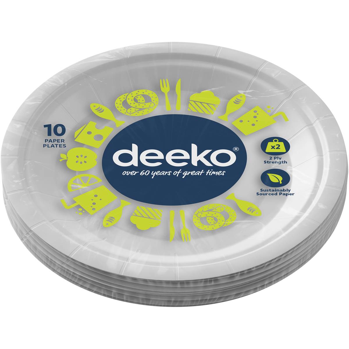 Deeko Paper Plates 10 Pack | Woolworths