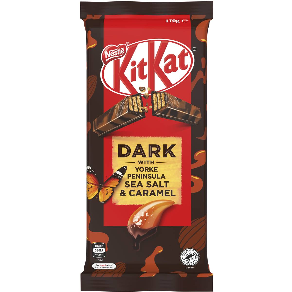 Kitkat Dark With Yorke Peninsula Sea Salt & Caramel 170g Woolworths